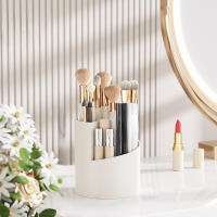 Caja De Almacenamiento Para Maquillaje Rotatoria Organizador De Pinceles Y Labiales Sombras De Ojos Para Mesita De Noche - details 3