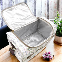 Bolso Nevera Impermeable BagsGarden con Flores, Para Carrito de Bebé, Asa Superior y Correa Ajustable de Algodón, 35x23x20 cm, Envío aleatorio - Algodón Resinado Waterproof, Revestimiento Térmico, Ideal para Biberones y Comidas - details 8