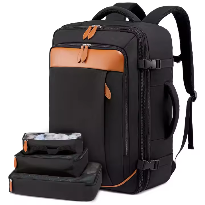 45L Mochela de viaje grande para hombre y Mujer, Maleta Grande expandible, Agua Resistant, mochila Viaje avion Cabin, mochila Mujer - 1