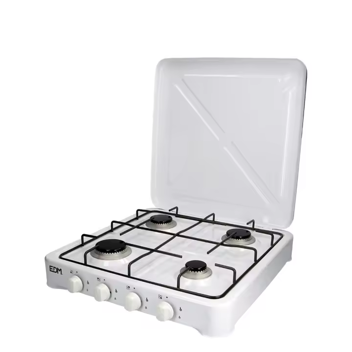 Edm Cocina de Gas Esmaltada 4 Fuegos Blanca - 1