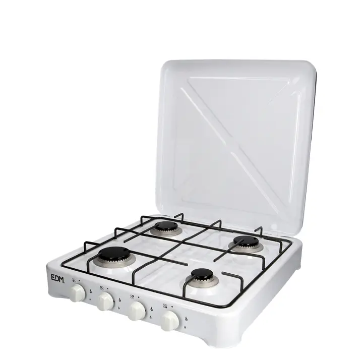 Edm Cocina de Gas Esmaltada 4 Fuegos Blanca - 1