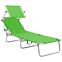 vidaXL Tumbona plegable con toldo aluminio Azul claro, Negro, Rojo Sillas de Exterior Ideal para jardín, playa, piscina, terraza Tumbona Piscina Tumbonas Playa Tumbonas Jardín Exterior - details 0