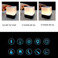 Altavoz Bluetooth con luz nocturna, altavoz despertador inalámbrico USB, con luces de colores, ajustable en tres niveles, admite llamadas manos libres Bluetooth, batería incorporada de 1200 mah - details 2