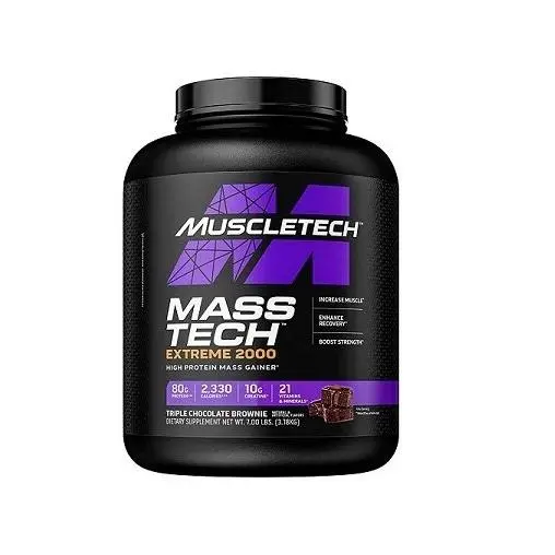 MASS TECH EXTREME 2000 2,72Kg Muscletech Ganador de Masa Muscular y Peso con Proteína de Suero de Leche, Creatina y Glutamina - 1