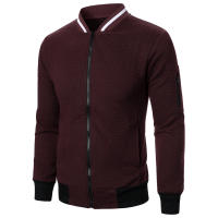 Sudadera Casual Para Hombre Con Cierre De Cremallera Y Collarín De Stand Waffle Para Otoño E Invierno Material Poliéster - details 16