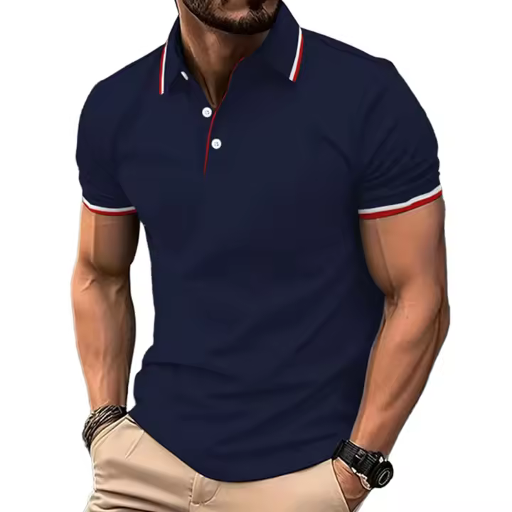 Camisa Polo Para Hombre Manga Corta Impresión Estilo Casual Moda Transversal Antipelusa Para Todas Las Estaciones - 1