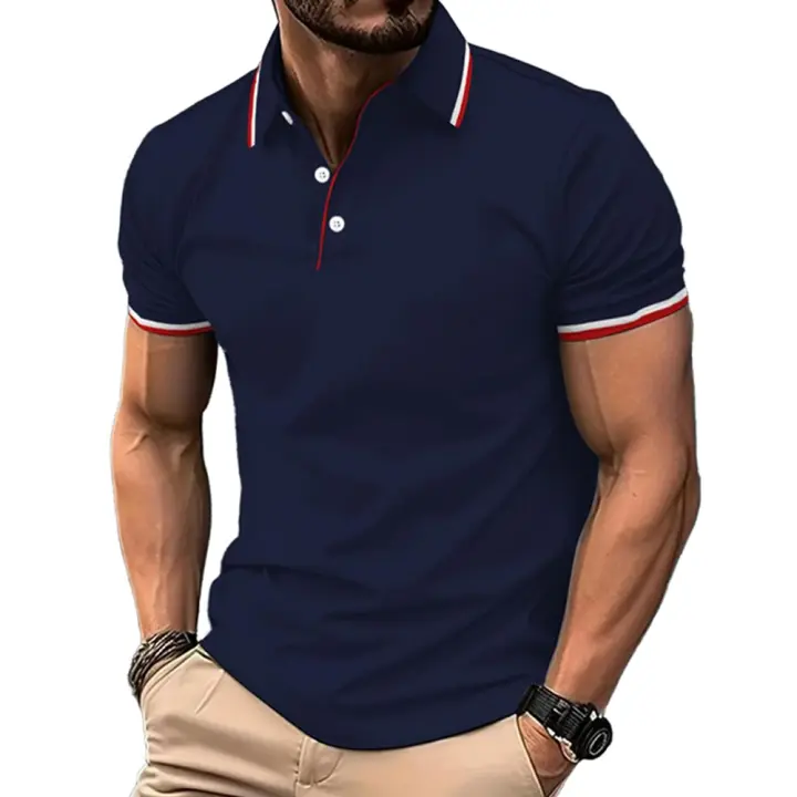 Camisa Polo Para Hombre Manga Corta Impresión Estilo Casual Moda Transversal Antipelusa Para Todas Las Estaciones - 1