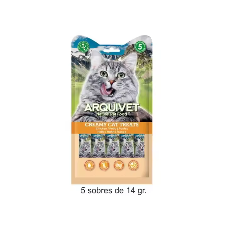 Arquivet - Snack CREMOSO de pollo (bolsa 5 sobres de 14 g) - 1