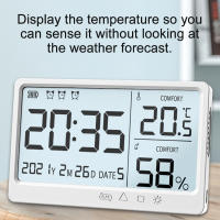 Estación Meteorológica Electrónica Con Termómetro Y Higrómetro Precisión Alta Pantalla LCD Reloj De Alarma Para El Hogar - details 2