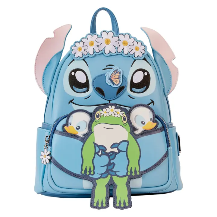 LOUNGEFLY MOCHILA LOUNGEFLY STITCH SPRINGTIME mujer  RANA PATITOS COSPLAY LILO Y STITCH BACKPACK DISNEY - 1