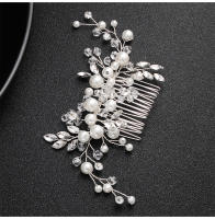 Miallo Adorno De Boda Moda Hecho a Mano Con Cristales Y Perlas Peine Para Cabello Clip Joyería De Novia Accesorios Para El Cabello Ornamentos De La Cabeza - details 1