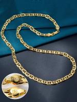 Collar De Cadena Estilo Cubano De Lujo Para Hombres Y Mujeres Joyería Hip Hop Diseño Italiano Plata De Oro 18K En Aleación De Cobre - details 1