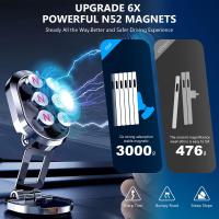Paquete de 2 cables magnéticos de conexión para teléfono celular con rotación de 360 ° para tablero de instrumentos - details 0