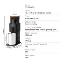Molino De Café Portátil CF WISDOM Capacidad De 25g Acero Inoxidable 402 Burro De Seis Estrellas Ajustable Para Café Picado Mocha Y Café En Vaso - details 17