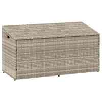 vidaXL Caja almacenaje jardín ratán sintético 110x50x58 cm en color Gris claro/Gris/Negro y más - details 0
