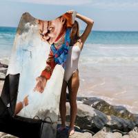 Toalla De Playa B-bride of C-chucky Para Niños Toalla De Baño Piscina Vacaciones Regalo Picnic Fiesta Toalla Rectangular De Algodón Y Poliéster Absorbente Y Secado Rápido - details 3