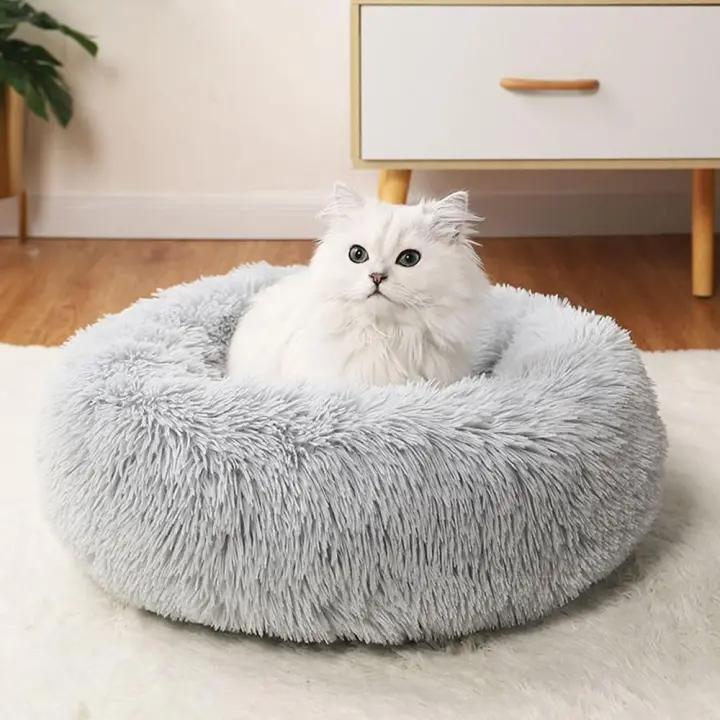 Sudadera Lavable Cama para Mascotas, Ideal para Gatos y Perros Pequeños de hasta 3KG, Gris - 1