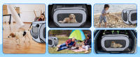 Nobleza - Jaula Portátil para Perros Gatos en el Coche, Parque Plegable para Perros, Parque para Mascotas de Tela Oxford Impermeable Bañado en Plata 210D, 93*54*54 cm - details 6