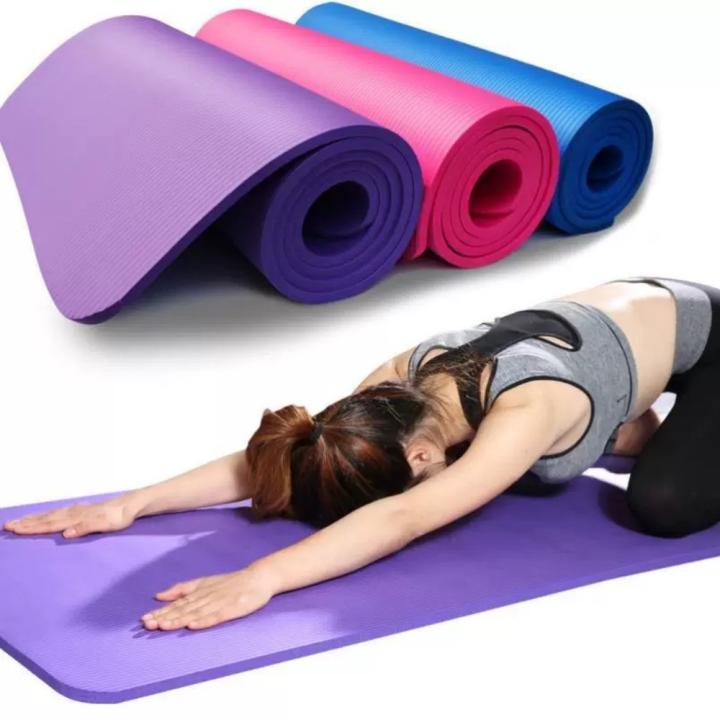 DECODEKO-Esterilla de Yoga y Pilates de NBR de 10mm o 15mm - Mat Antideslizante - Con Correa y Bolsa de Transporte - Colchoneta Gruesa y Plegable - Hombre/Mujer - Gimnasia, Fitness y Ejercicios -Gimnasio en Casa 183 x 61 cm