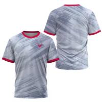 Camiseta De Badminton Para Hombre Con Estampado Rayado De Lujo Corta Secado Rápido Verano Deporte Tenis Casual O-Neck Polyester - details 15
