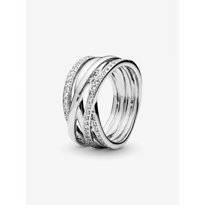 Pandora - Anillo de Línea brillantes y pulidas-Plata de Ley - 1