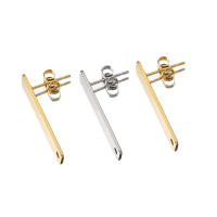 10pcs Pendantes De Estudium En Acero Inoxidable Rectangular Con Base Y Tapón Para Orejas Herramientas Para Joyería DIY - details 15