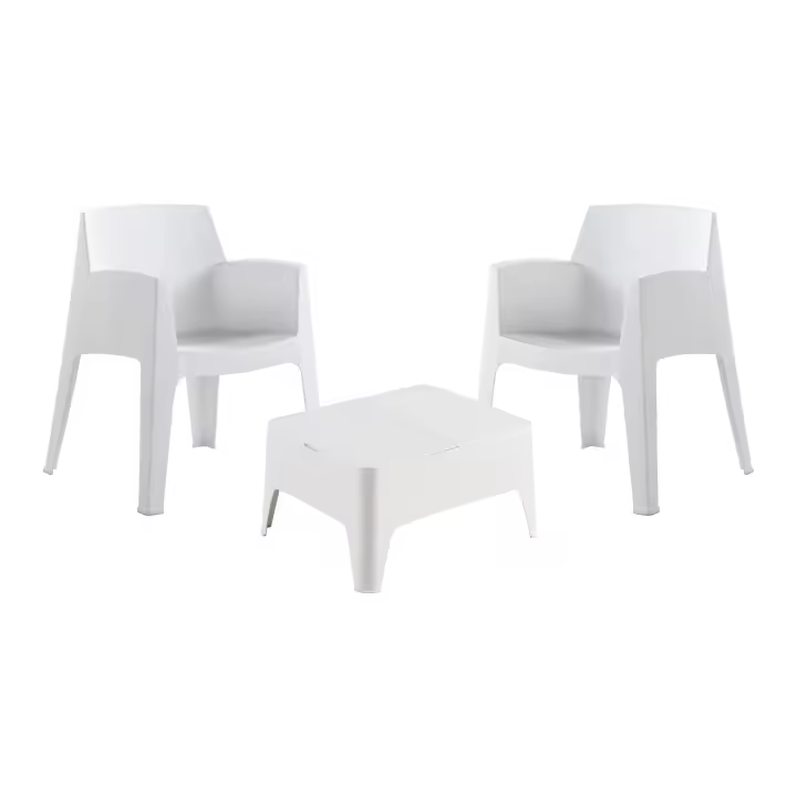 SP Berner - Shaf Costa - Set de Muebles de Exterior 2 Plazas Blanco - 1