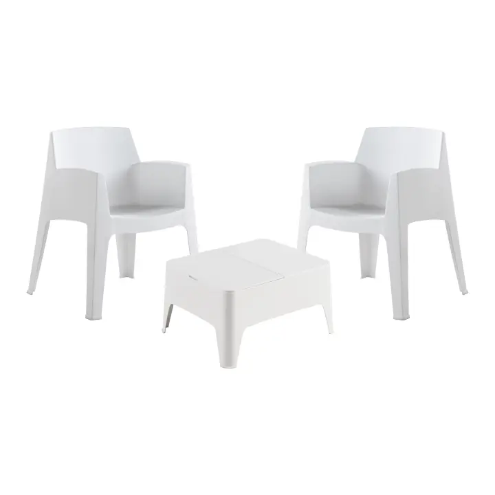 SP Berner - Shaf Costa - Set de Muebles de Exterior 2 Plazas Blanco - 1