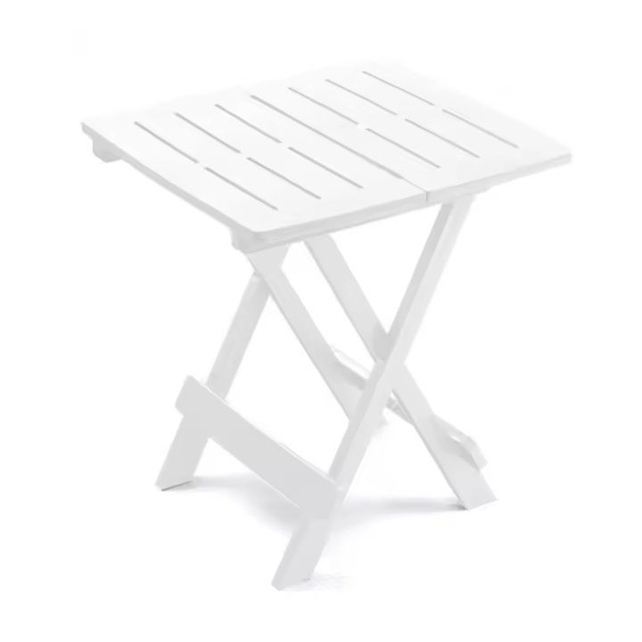 Mesa de jardín plegable Mesa auxiliar de plástico 45x43x50cm blanco - 1