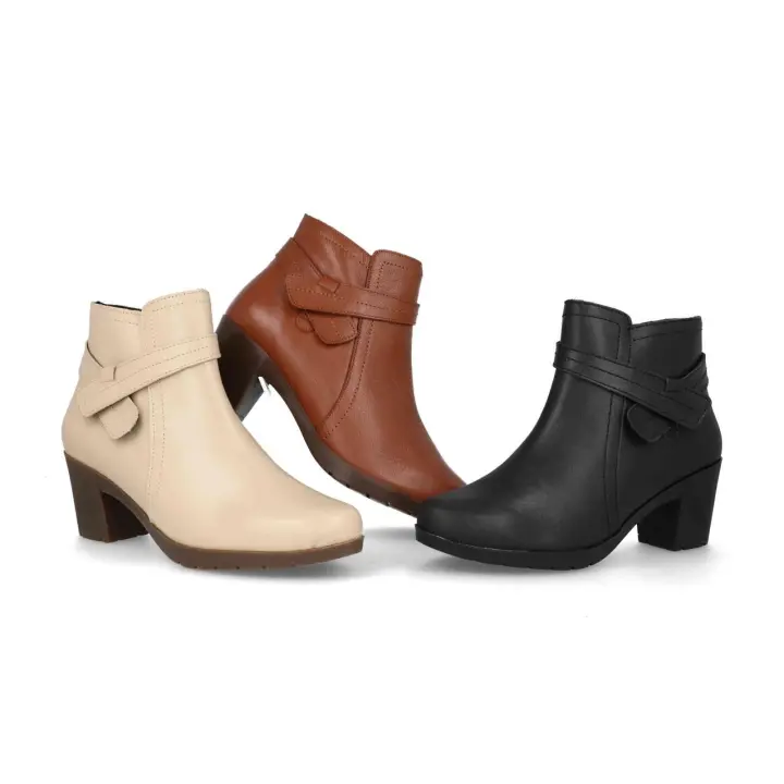 Mº2315 - BE RELAX BOTIN SEÑORA PIEL COLORES : CUERO , NEGRO , BEIGE  TALLAS : 35 AL 41  CORTE EXTERIOR : PIEL  FORRO INTERIOR : SINTÉTICO  PLANTILLA : PIEL    ALTURA TACÓN / CUÑA : 6 CM.  PISO : SINTÉTICO - 1