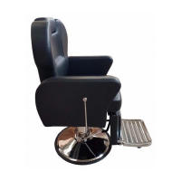 Silla Barbería Ergonómica EROS para Barbería, Peluquería y Salón - Color NEGRO - Altura Ajustable, Giratoria y Cómoda. - details 1
