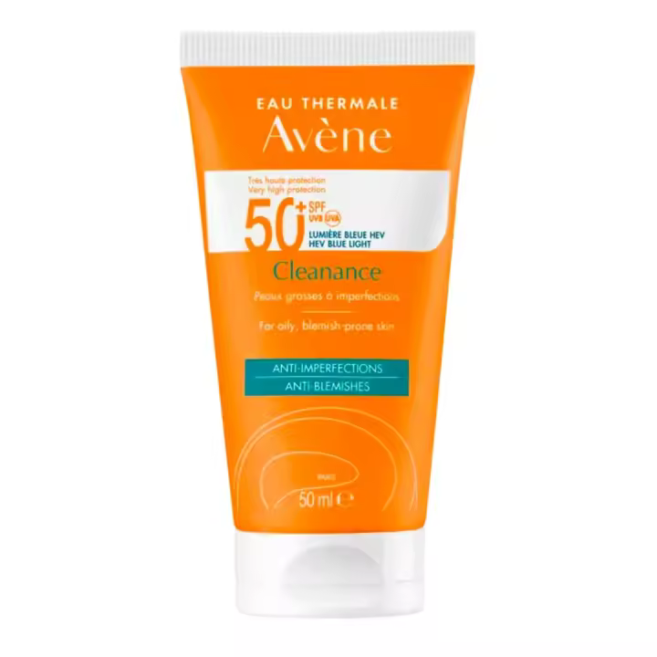 Avene Solar Cleanance Facial SPF50 50ml - Protección Solar Alta para Pieles Grasas con Imperfecciones - 1
