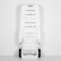 Silla de playa blanca de plástico con ruedas Aktive, plegable  y fácil de transportar, medidas 31x66x84cm. - details 6