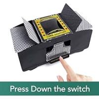 Barajadora de cartas automática, máquina repartidora de cartas a batería, barajadora de cartas de casino eléctrica para UNO, Blackjack, Texas Hold'em, juegos de cartas para el hogar - details 3