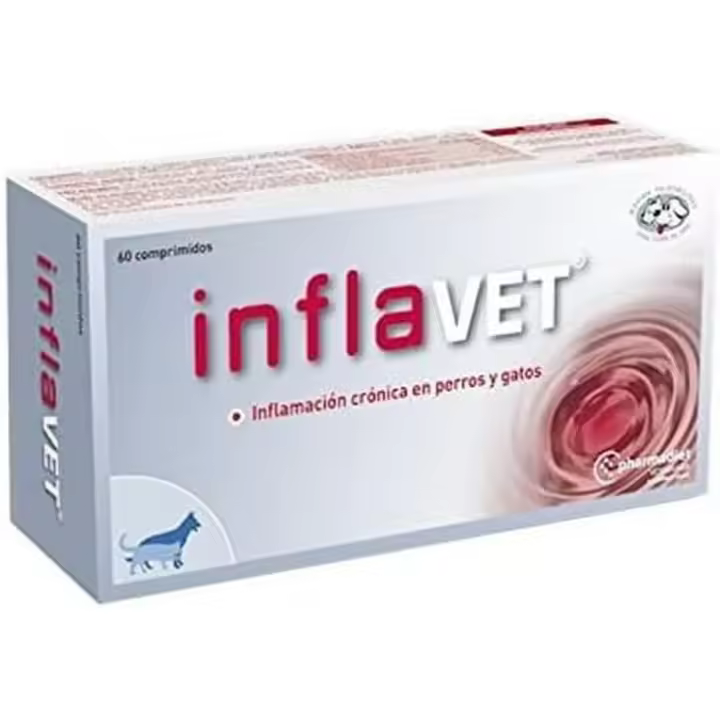 PHARMADIET INFLAVET ANTIINFLAMATORIO NATURAL PARA PERROS Y GATOS 60 COMPRIMIDOS - 1