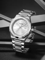 Reloj De Negocios TOMI De Lujo Para Hombres Con Caja De Regalo Caja De Acero Inoxidable De Color Rosa Oro Versátil Y Sencillo Movimiento Cuarzo - details 10