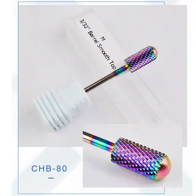 Juego De Brocas Para Uñas De Acero Tungsteno Arco Iris Para Manicura Eliminación De Esmalte De Gel Accesorios Para Taladro De Uñas - 1