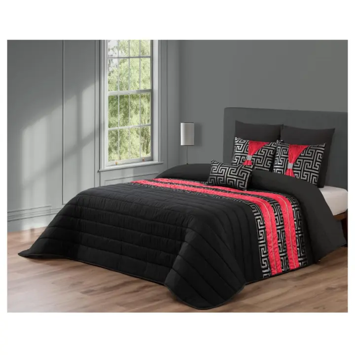 Colcha Acolchada Edredón de acolchado fino cristal con pedreria y brillo 250×260 cms + 3 cojines a juego con relleno para entretiempo,Colcha decorar tu dormitorio - 1
