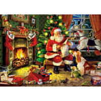 Rompecabezas De Navidad Merry Christmas 1000 Piezas Juego Educativo Para Adultos Y Niños Decoración De Hogar Divertido Para Familias - details 1