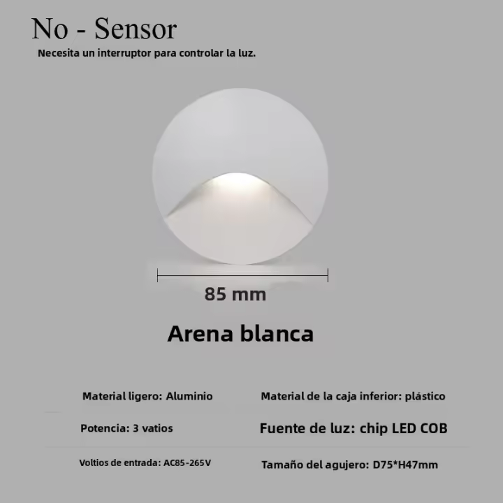 Lámpara De Pared Revestida Al Aire Libre IP65 3W LED Impermeable Para Iluminación Nocturna De Pasillos Exteriores Escaleras Y Patios - 1