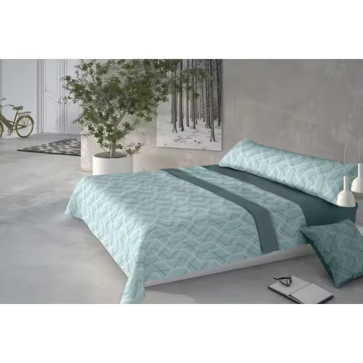 Juego de Sábanas Pierre Cardin CORALINA AINA Azul Cama de 135 - 1