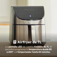 MasterPro ROCKET 700 - Freidora de Aire 1800W 7L - 12 Programas - Pantalla LED Táctil - Temperatura Ajustable - Recetario Online - Fácil Limpieza - details 1