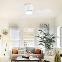 PORCHEDDU Ventilador de techo Iluminado, ventilador de Techo de 25 pulgadasLuz Blanca, ventilador de techo Delgado with 3 Aspas, 6 velocidades de Viento, ajustado para dormitorio y Coque - details 1