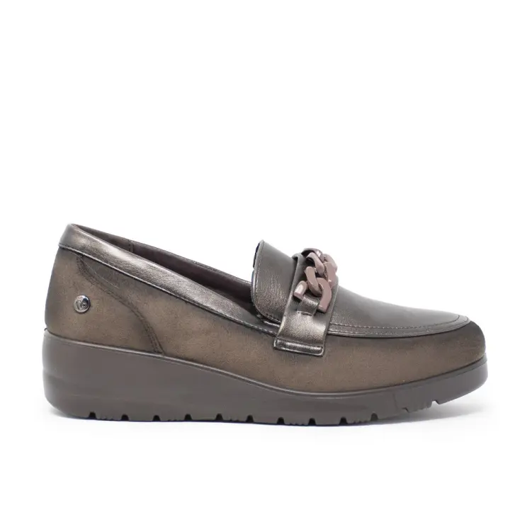 Mocasines y náuticos mujer AMARPIES AST27006 MOCASIN CONFORT CADENA BRONCE 33804 24I - 1