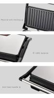 Sandwichera, Gran Sandwichera Eléctrica 3-en-1 Panini Grill, se abre 180 Grados para asar en interiores, ideal para asar filetes, hamburguesas, sdwániches, sartenes antiadheres - details 6