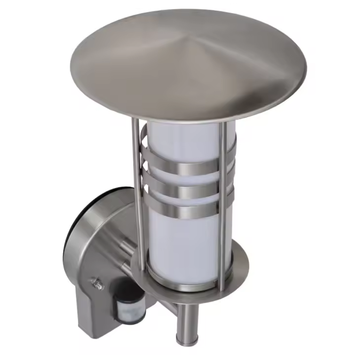 Aplique de pared inoxidable con sensor, forma cónica - 1