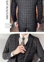 Traje De Moda Para Hombre 2025 (Blazer+Chaleco+Pantalones) Estilo Artístico Casuero Elegante Talla M-5XL Adecuado Para Bodas Y Trabajo - details 8