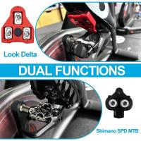 Pedal De Bicicleta BUCKLOS SPD/LOOK DELTA Dual Función Auto-Desbloqueable Para Montañas Y Carreteras Con Cleat De Bicicleta - details 3