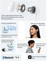 Xiaomi Redmi Buds 6 Active - Auriculares In-Ear Wireless Bluetooth 5.4 TWS, Micrófono Integrado, Control Táctil, Hasta 30 horas de Autonomía, VERSION ESPAÑOLA, Protección IPX4, Cancelación de Ruido de Llamada - Color: Negro, Rosa, Azul, Blanco - details 1