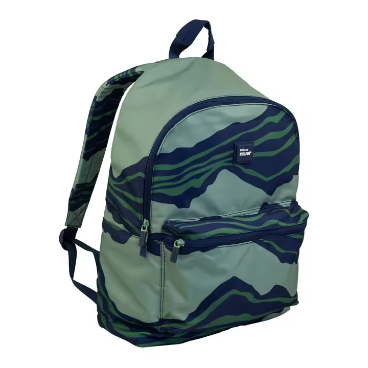 MILAN Melt -  Mochila Escolar 2 Cremalleras con Divisor para Portátil. Capacidad 20L. Verde - 1
